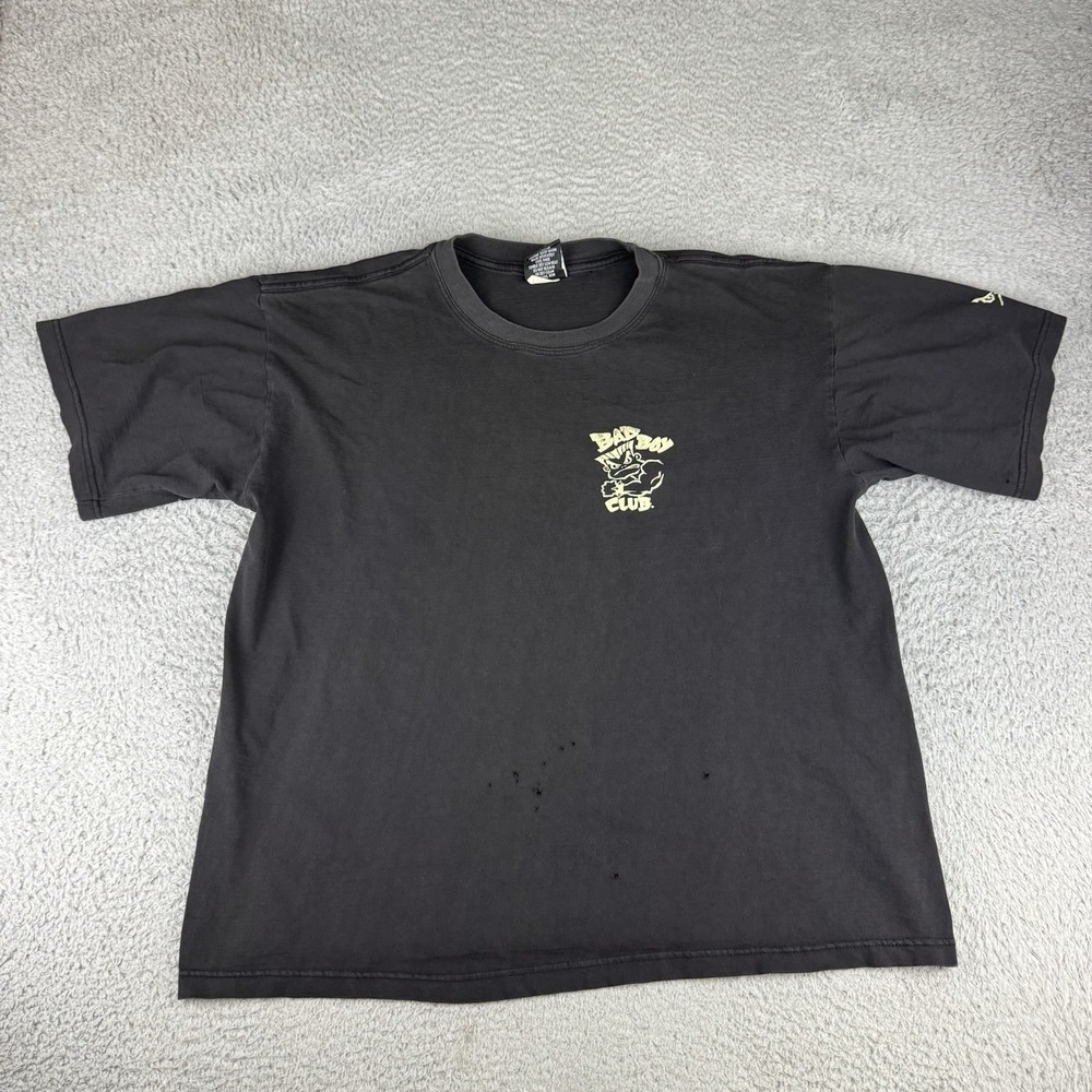 Vtg 90s Bad Boy Club T Shirt Men's  Size Large Rare Big Print Distressed Fear Me